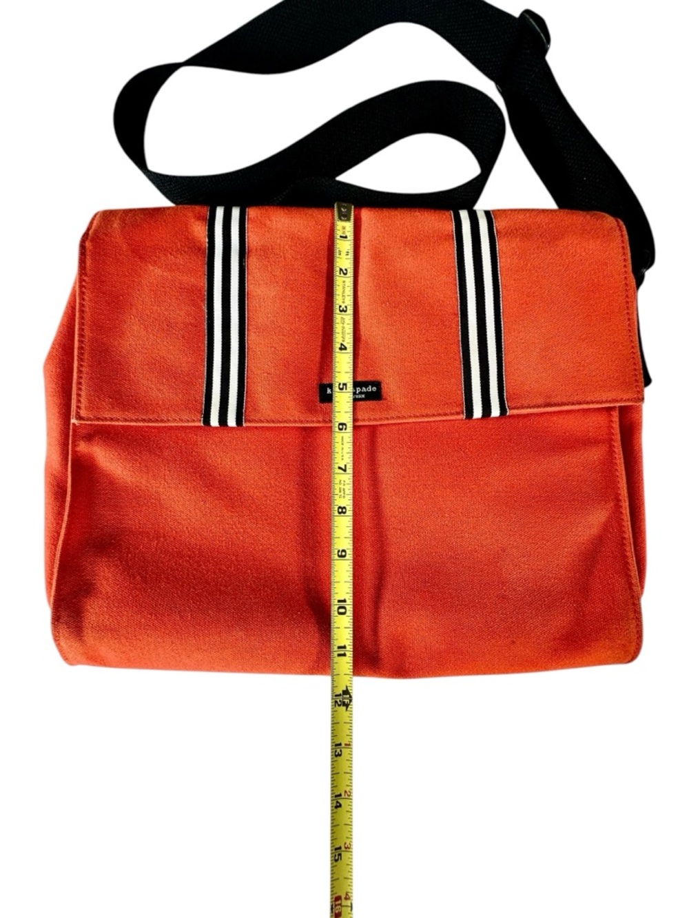 Kate Spade Orange Canvas Messenger/ Laptop Bag Unisex - Picture 10 of 10